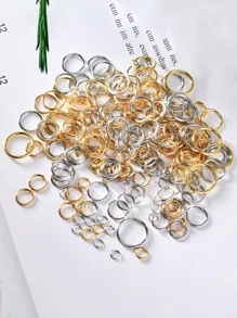 200pcs/set Circle DIY Jewelry Accessory - Yellow Gold - View 5