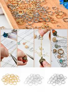 200 件多尺寸开口环、单环铁环、O 形环、C 形环连接环，适用于 DIY 珠宝制作，KC 金 - 金色 - 查看 4