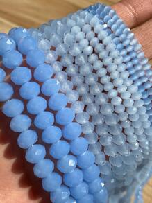 1strand 3-8mm Multicolor Faceted Glass Beads & Austria Crystal Round Loose Beads For Diy Bracelet Making