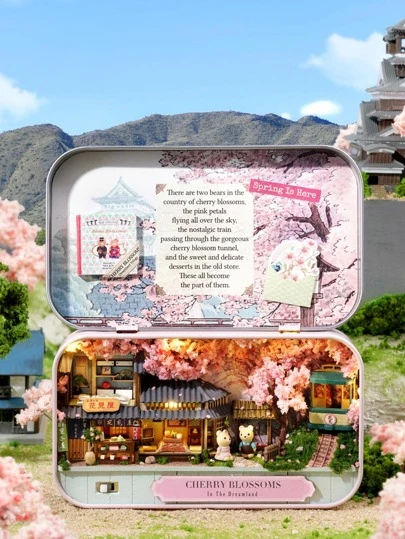 1box Tecknad design Byggstensrumsdekoration