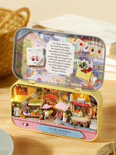 1box Cartoon Design Building Block Room Decoration