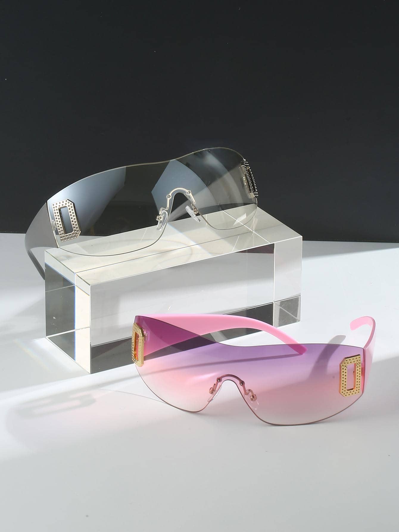 2副平頂防風太陽鏡 - 彩色 - 查看 1