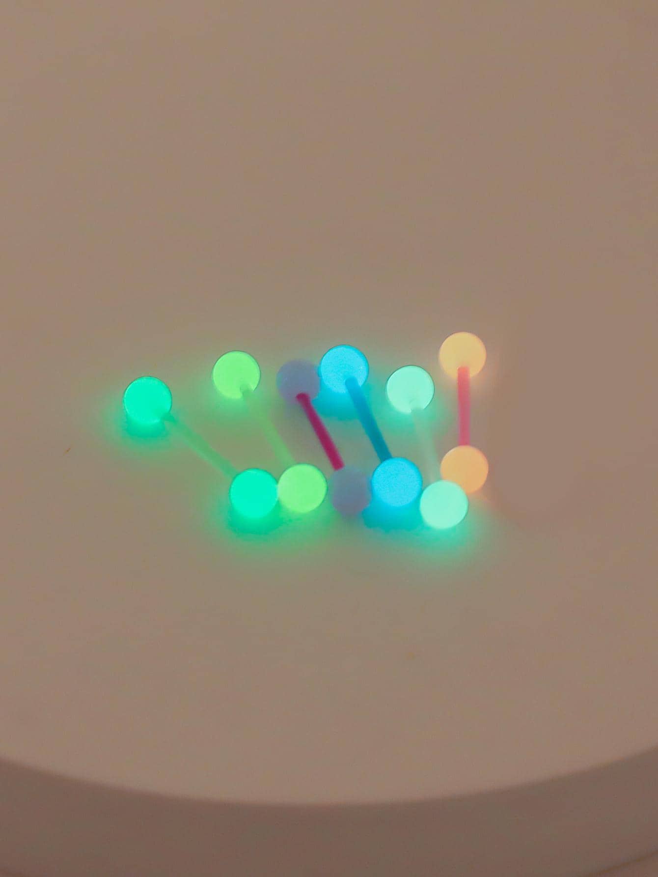 5pcs/set Glow In The Dark Tongue Ring SHEIN UK