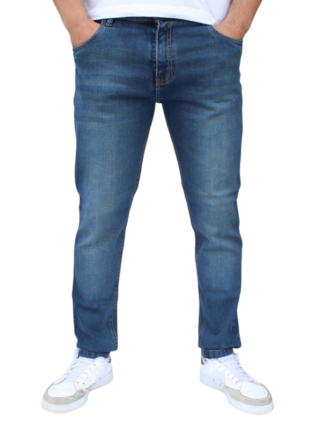John Silver Men's Stretch Denim Semiskinny Pants - Green - View 1