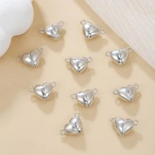 RINTOLER 10pcs/Set Magnetic Heart DIY Pendant Valentines