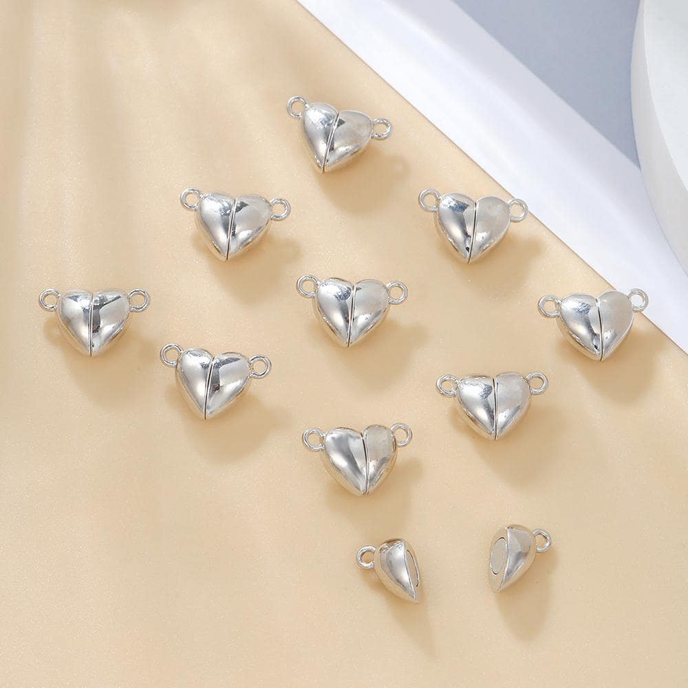 RINTOLER 10pcs/Set Magnetic Heart DIY Pendant Valentines