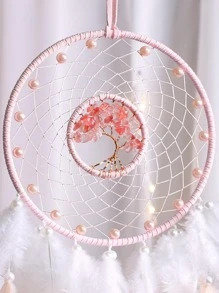 1 pieza Decoración de plumas rosa dulce, decoración de pared de habitación grande hecha a mano con plumas, decoración del hogar para dormitorio, decoración creativa, regalo festivo - Rosa - Ver 6