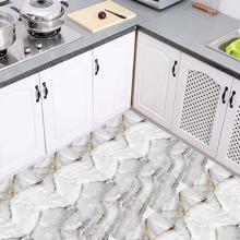 10pcs/set Removable PVC Floor Sticker, Fashionable Graphic Self-adhesive Peel Stick Floor Tile For Home Decoration - Multicolor - View 3