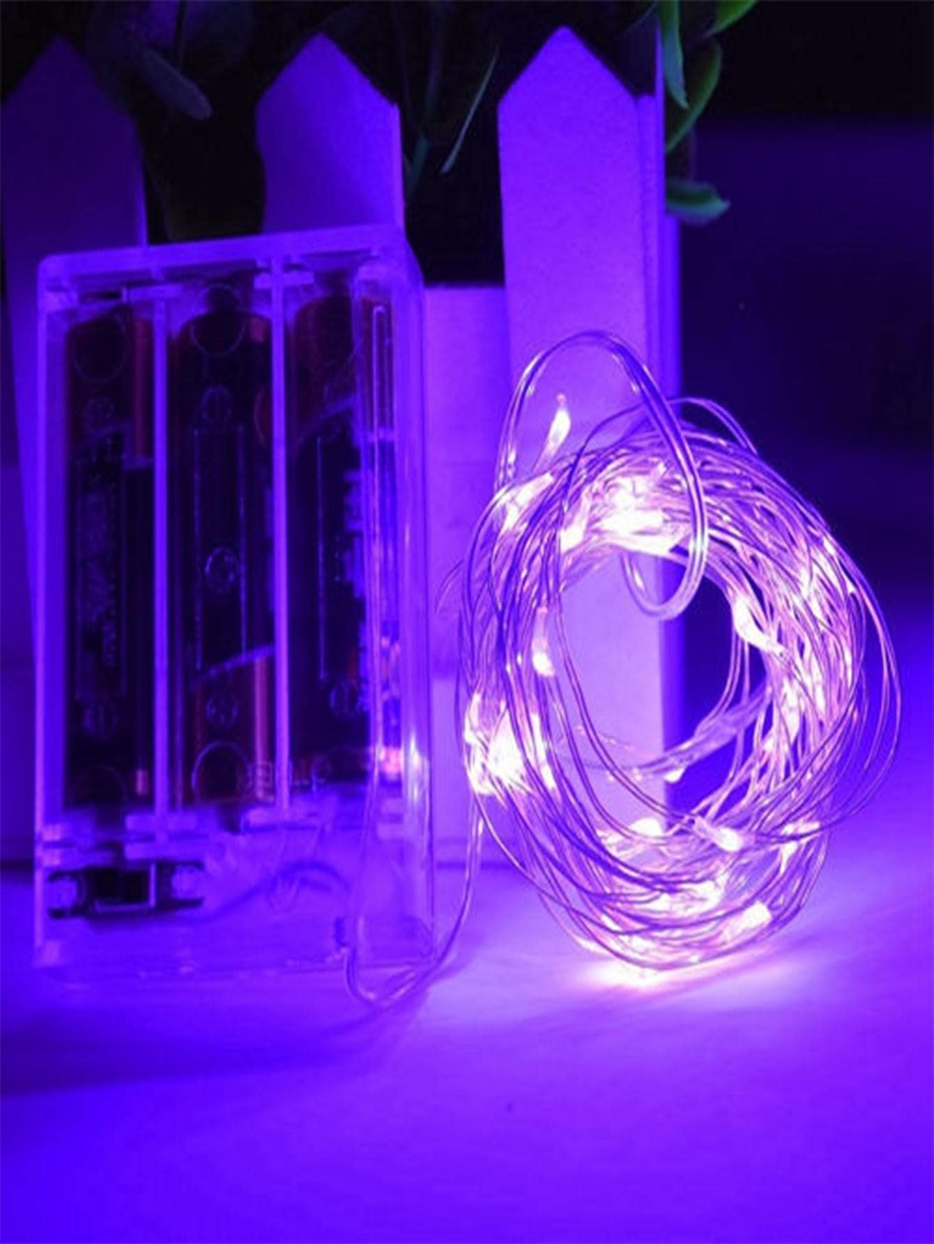 Đèn dây trang trí tiệc 1 cái - Màu tím - Xem 1