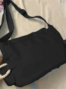 Harajuku Akademie Stil Mädchen Klassenzimmer Umhängetasche, Damen Retro Business Anzug vielseitige Briefträgertasche Umhängetasche, modisches lässiges Farbblock Segeltuch Reise-Schultertasche für Studenten, Sommer Umhängetasche Messenger Bag für Damen und Herren