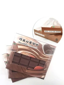 1套巧克力設計便簽本，現代便攜式學生便簽本 - 棕色 - 查看 3