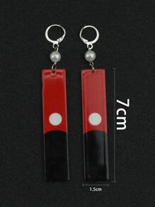 Men Faux Pearl Decor Drop Earrings, For Jewelry Gift And Party