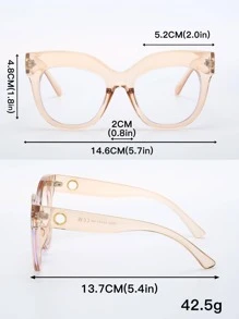 Clear Frame Eyeglasses - Champagne - View 4