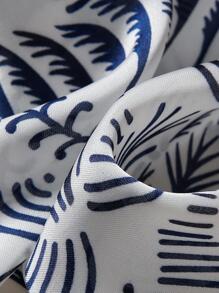 Bandana in hình học - Xanh và trắng - Xem 3