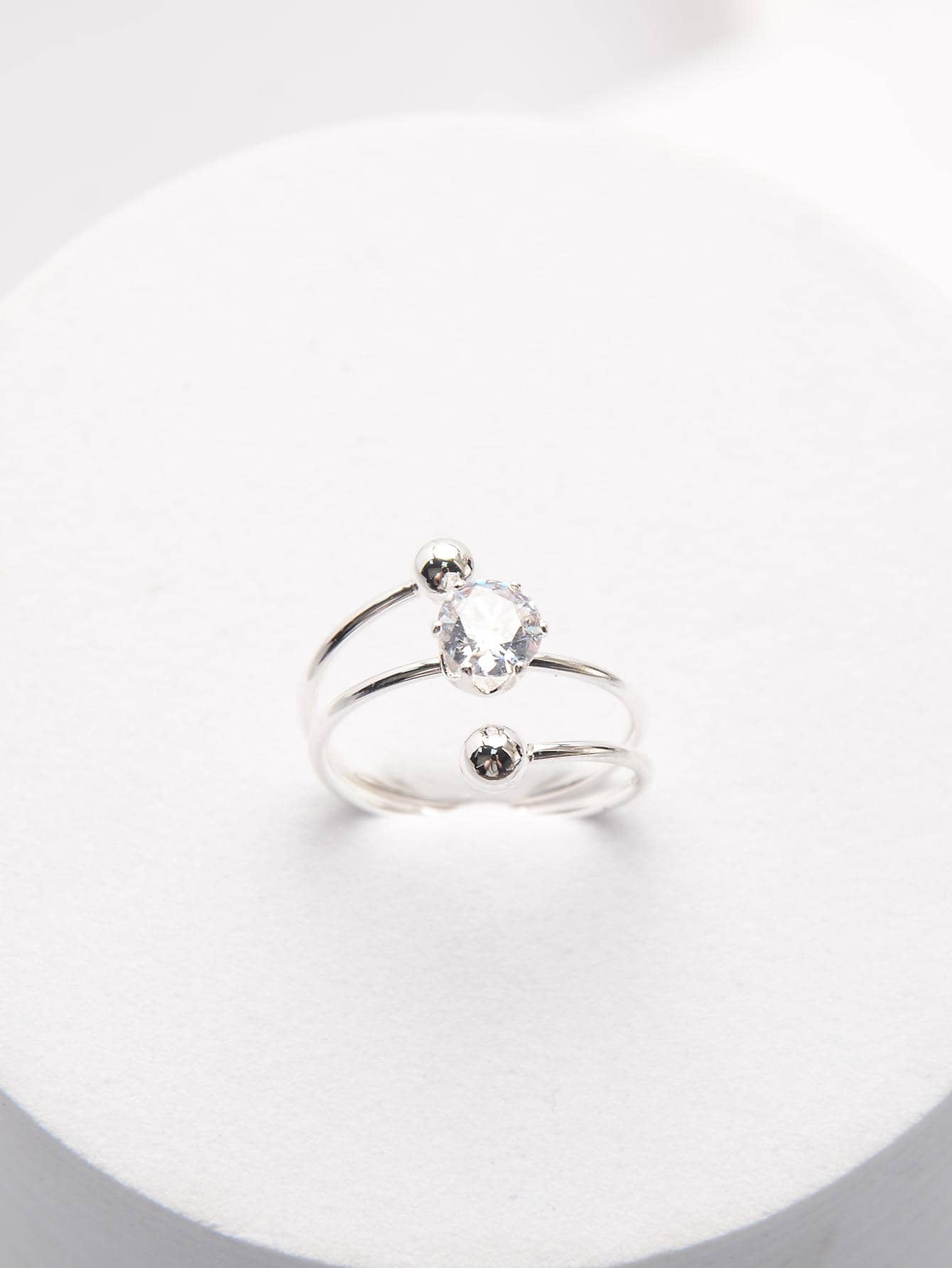 Vòng bít trang trí bằng đá rhinestone - Bạc - Xem 1