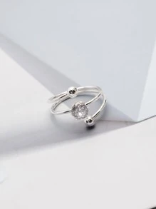 Vòng bít trang trí bằng đá rhinestone - Bạc - Xem 4