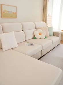 1入組素色彈性沙發座套 - 米色 - 查看 2