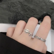 OMID 卡通貓設計純銀戒指 - 指環 - 查看 3