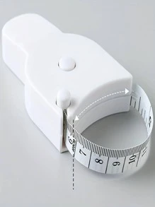 1 pieza Cinta métrica portátil cinta moderno de plástico para casa - Blanco - Ver 3