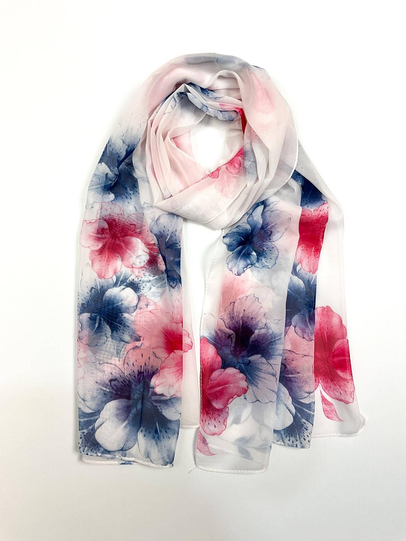 1入組女士們圖案編織透氣絲巾,理想適合夏天海灘度假 - 彩色 - 查看 1