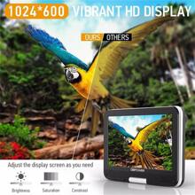 Portable DVD Player with 12" Swivel Display Screen, 5-Hour Rechargeable Battery, SD/USB Port, Car Charger, Power Adapter, Car Headrest Mount, Region-Free Playback, and White Color Design - White - View 6