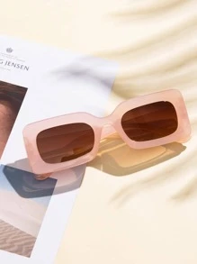 1副女式框架個性時尚裝飾眼鏡,米亞風格,適用於戶外旅遊或夏日派對 - 珊瑚粉 - 查看 3