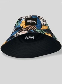 1PC Màu Đen Cây Dừa In Hình Thêu Unisex Đảo Chiều Nón - Nhiều màu - Xem 2