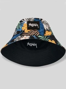 1PC Màu Đen Cây Dừa In Hình Thêu Unisex Đảo Chiều Nón - Nhiều màu - Xem 1