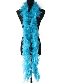 多色土耳其羽毛披肩裝飾 Diy 配件,適用於婚禮、派對和裝飾 - 淺藍色 - 查看 1