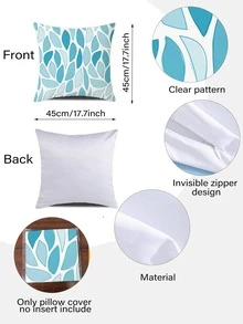 In Hình Lá Đệm Không Chất Độn, Vải Hiện Đại Trang Trí Ném Gối Cho Phòng Khách, trang Trí Nhà Cửa - Nhiều màu - Xem 6