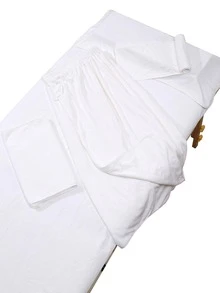 5pcs Plain Bath Towel Set - White - View 3