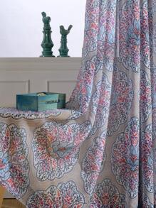 Rèm vải đơn bảng mô hình Mandala, Rèm vải polyester lọc ánh sáng hiện đại cho hộ gia đình - Nhiều màu - Xem 4