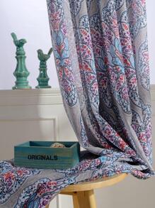 Rèm vải đơn bảng mô hình Mandala, Rèm vải polyester lọc ánh sáng hiện đại cho hộ gia đình - Nhiều màu - Xem 2