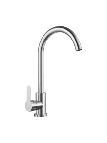 1pc Stainless Steel Faucet, Classic Bib Tap For Kitchen - Silver - View 5