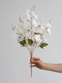 1 束 65 厘米人造水仙花木兰花，适用于花瓶家居客厅婚礼餐桌装饰中心装饰品浪漫主题、假植物、秋季装饰、房间、书桌、花园装饰、房间装饰用品、情人节、礼物