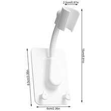 1 件白色淋浴頭支架固定器,真空吸盤淋浴頭支架,無鑽孔黏合安裝底座浴室配件 - 白色 - 查看 7