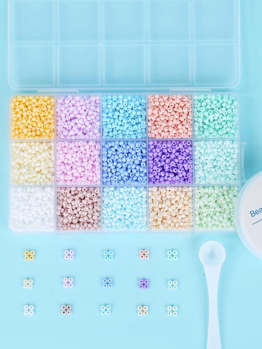 3mm 哑光米珠 15 槽收纳盒，休闲日常收纳盒 - 彩色 - 查看 1