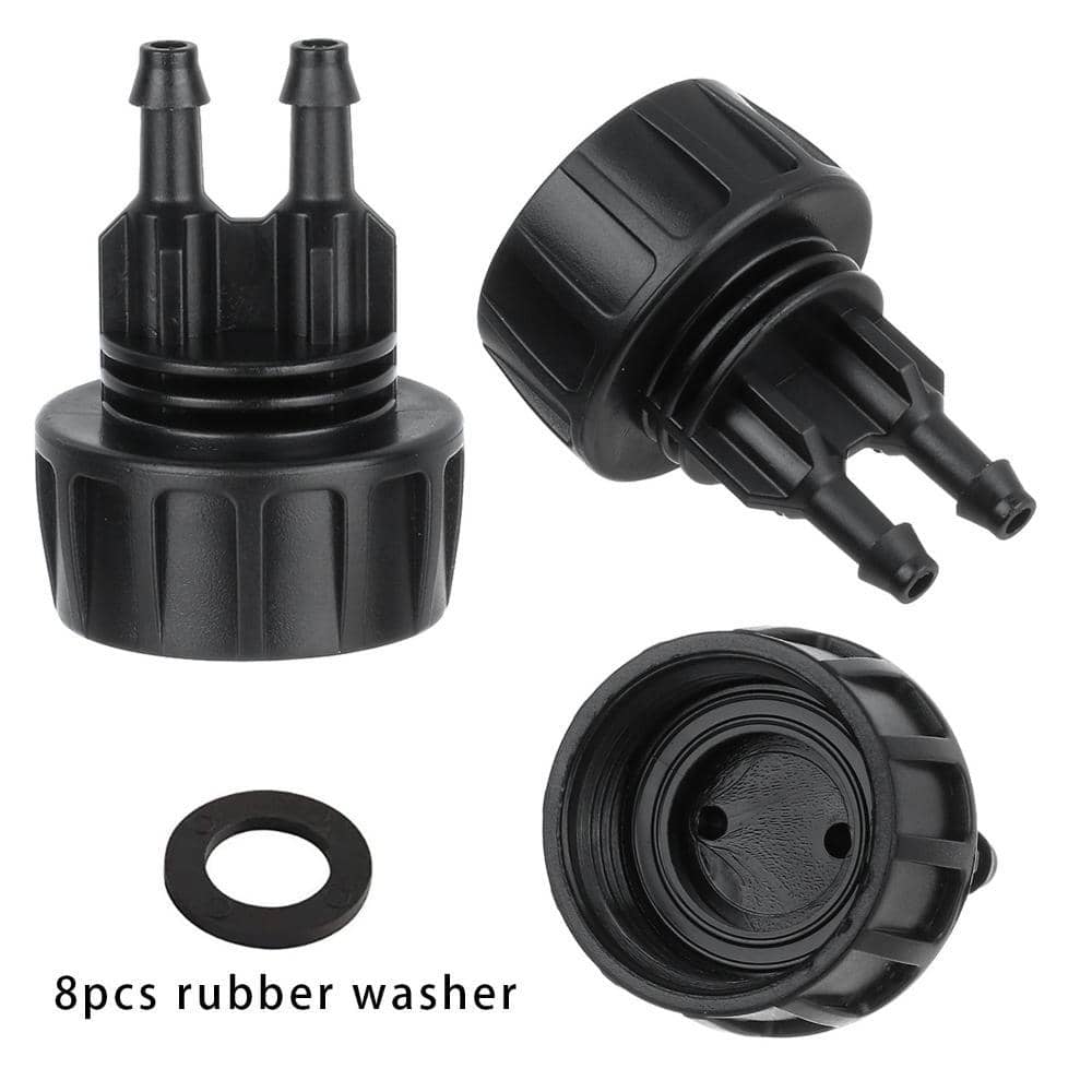8pc Garden Hose Adapter, 1/4 Inch Drip Irrigation Tubing to 3/4 Inch