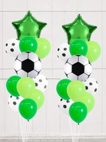 11 件/套 PE 气球，简约足球设计 18 英寸装饰气球，适用于家居装饰、圣诞节