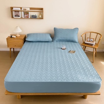 素色床笠，臥室用現代素色織物床笠，四季皆宜