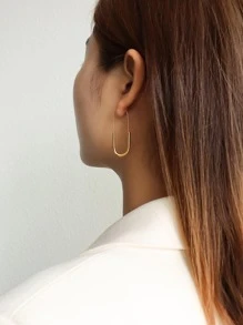 Hoa tai vòng tối giản - Vàng - Xem 2