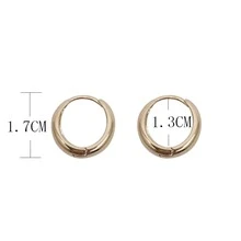 Bông tai dạng khuyên đơn giản dành cho nam thời trang, lý tưởng làm quà tặng trang sức và phụ kiện thời trang - Vàng - Xem 4