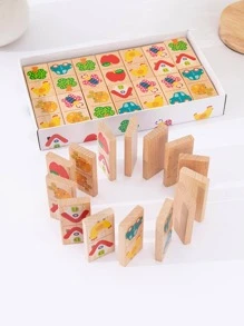 花園多米諾骨牌拼圖積木遊戲，聖誕節和萬聖節的完美禮物，學校、學生、文具和學校用品 - 彩色 - 查看 2