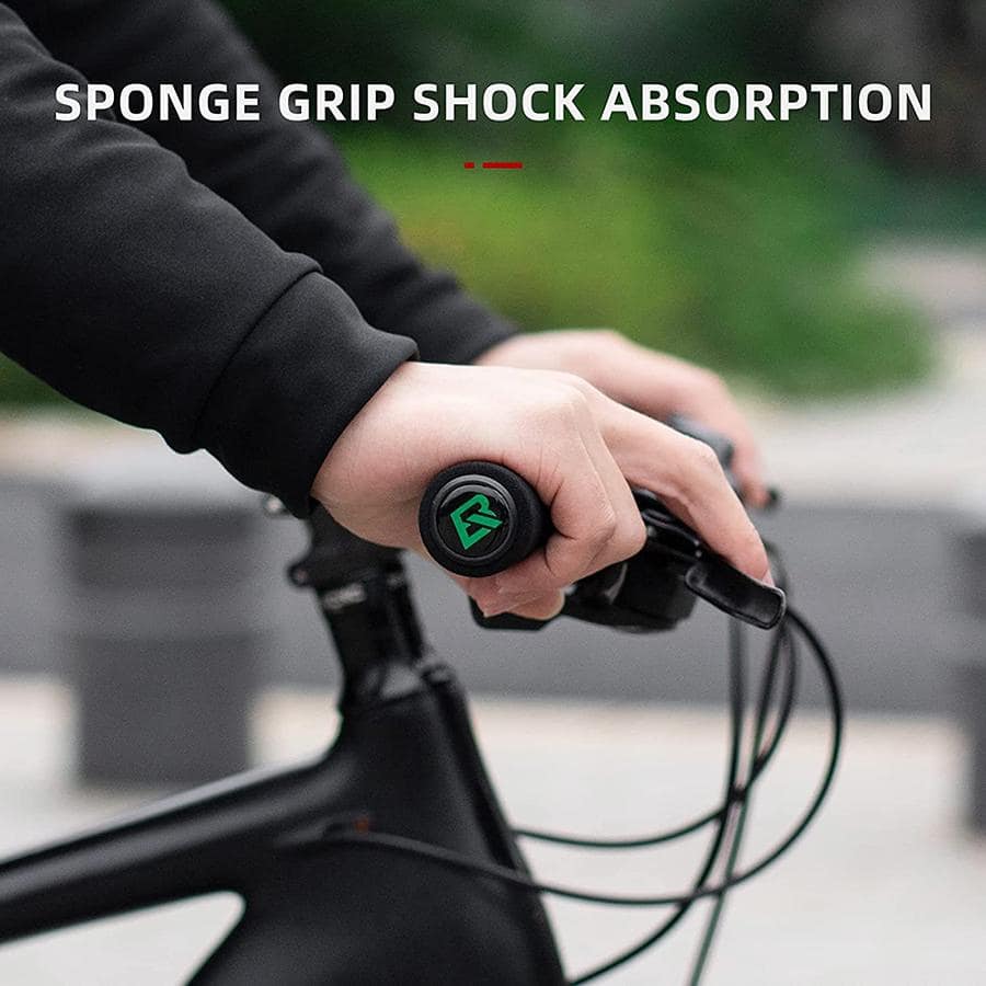 ROCKBROS Bike Grips Foam Single Lock On Bicycle Handle Bar Soft Comfortable Non-Slip Bike Handle Grips For BMX Mountain MTB Beach Cruiser Scooter - 黑紅 - 查看 5