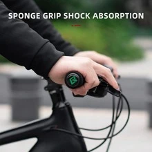 ROCKBROS Bike Grips Foam Single Lock On Bicycle Handle Bar Soft Comfortable Non-Slip Bike Handle Grips For BMX Mountain MTB Beach Cruiser Scooter - 藍色 - 查看 5