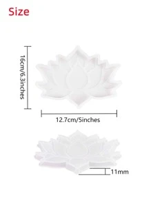 1pc Silicone Mold, Creative Flower Design Silicone Mould For DIY Craft - White - View 5