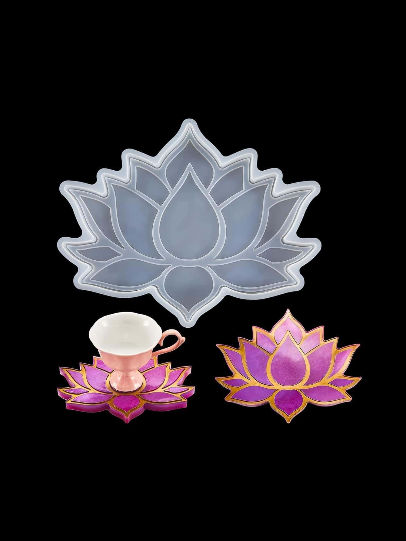 1pc Silicone Mold, Creative Flower Design Silicone Mould For DIY Craft - White - View 1