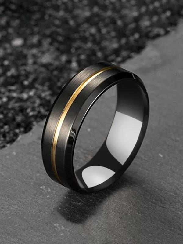 Men Two Tone Ring, For Jewelry Gift And Party