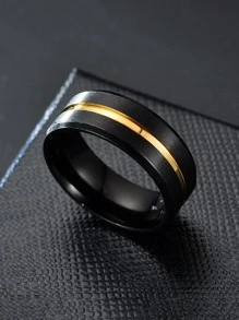 Men Two Tone Ring, For Jewelry Gift And Party - Multicolor - View 4