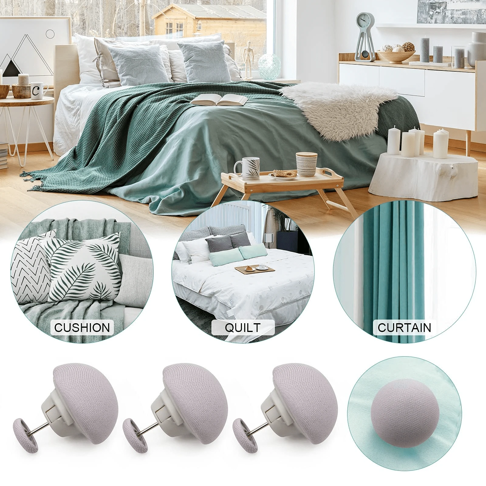 MQUPIN Duvet Pin Duvet Clips 16 Sets, Duvet Cover Pins Comforter Clips